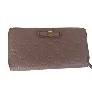 Gucci Guccissima Long Mauve Wallet